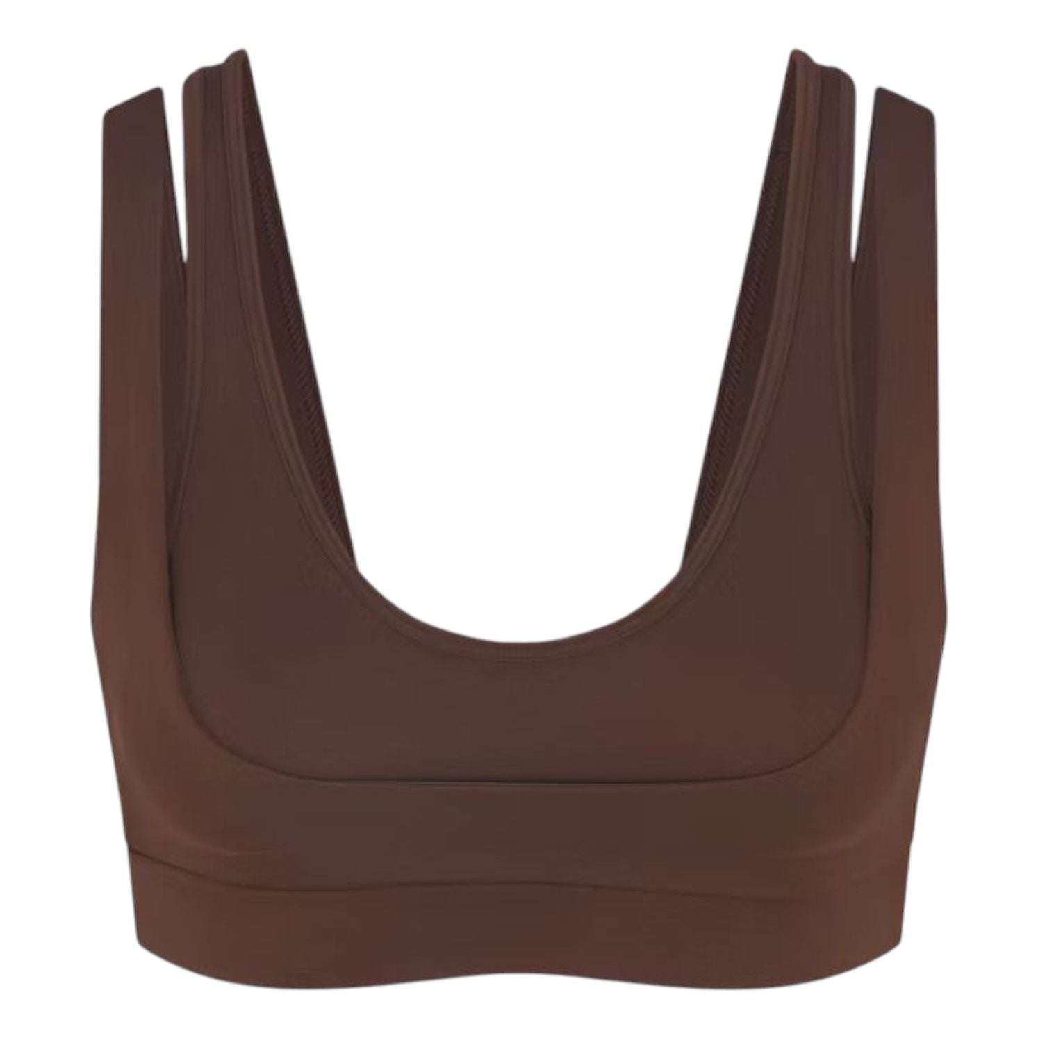 (WMNS) Nike x SKIMS Matte Double Strap Scoop Bra 'Dark Sepia' BRSPT6022W-DSP