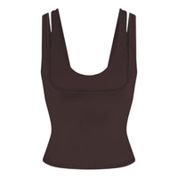 (WMNS) Nike x SKIMS Matte Double-Strap Scoop Tank Top 'Dark Sepia' TPTNK10540W-DSP