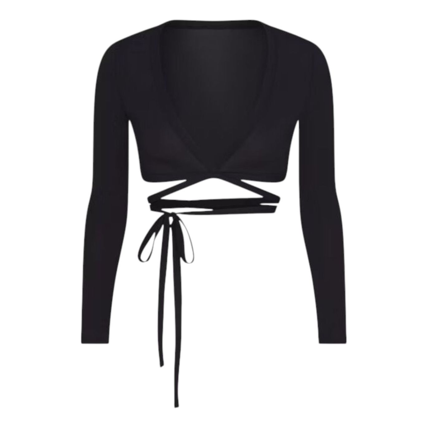 (WMNS) Nike x SKIMS Weightless Layers Long-Sleeve Wrap Top 'Obsidian' LSLSL9850W-OBD