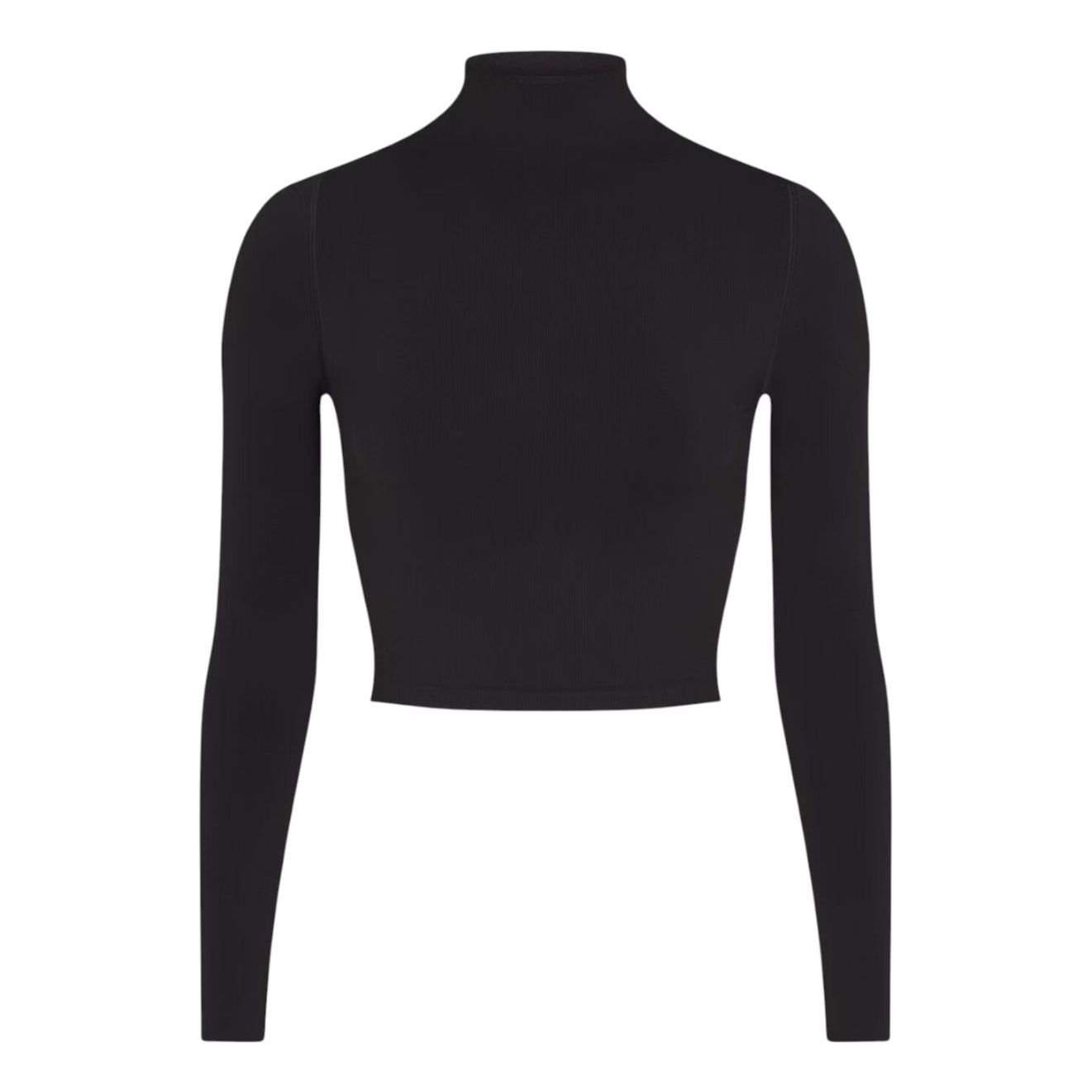 (WMNS) Nike x SKIMS Vintage Seamless Mock-Neck Crop 'Obsidian' TPLST7919W-OBD