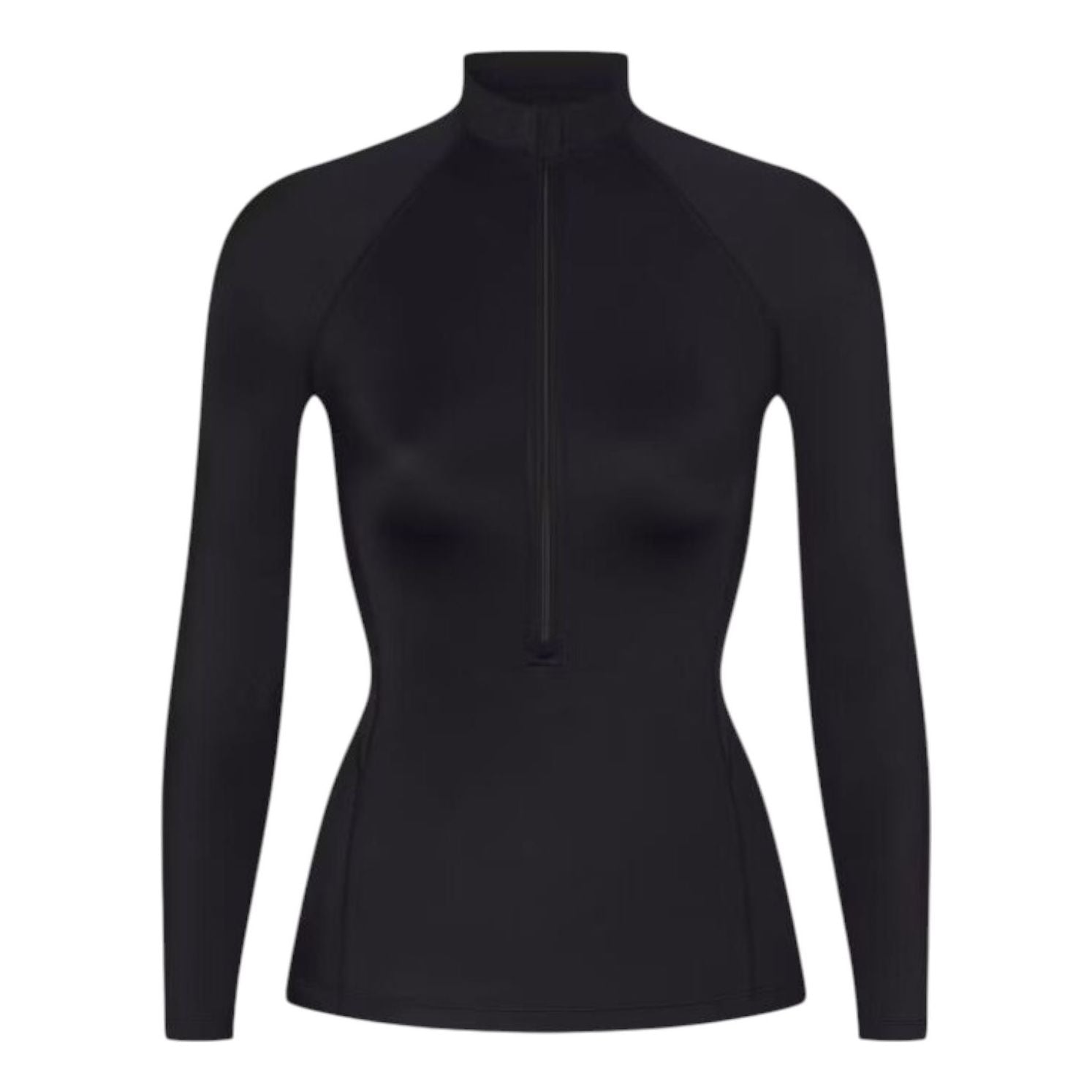 (WMNS) Nike x SKIMS Shine Long-Sleeve Half-Zip Top 'Obsidian' TPZUP7350W-OBD