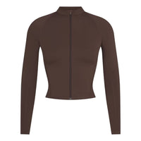(WMNS) Nike x SKIMS Matte Mock-Neck Full-Zip Jacket 'Dark Sepia' ZUZUP8315W-DSP