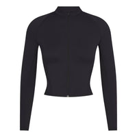 (WMNS) NikeSKIMS Matte Mock-Neck Full-Zip Jacket 'Obsidian' ZUZUP8315W-OBD