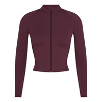 (WMNS) Nike x SKIMS Matte Mock-Neck Full-Zip Jacket 'Currant' ZUZUP8315W-CUR