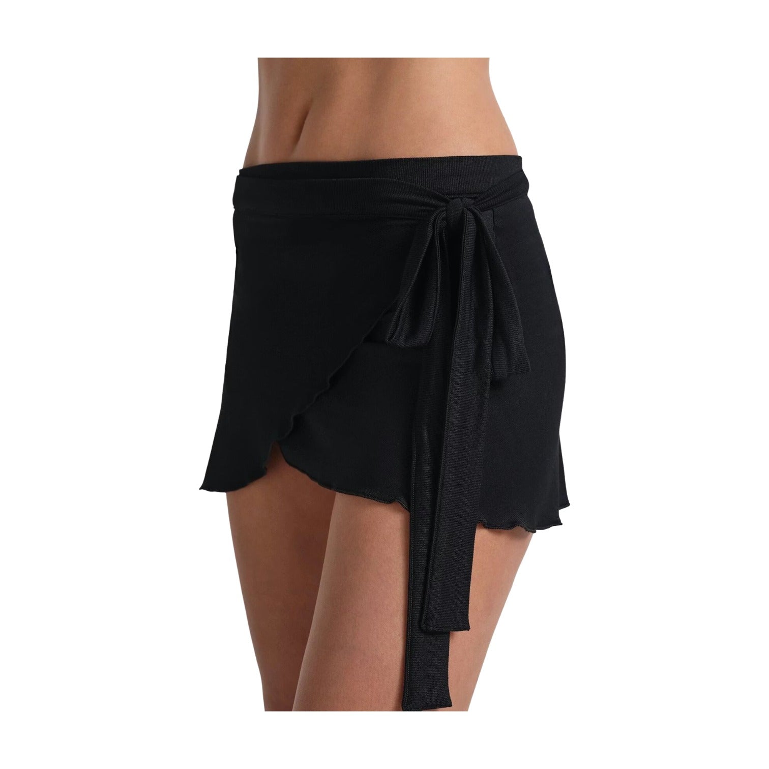 (WMNS) Nike x SKIMS Stretch Knit Wrap Skirt 'Obsidian' SKIRTSKT10091W-OBD