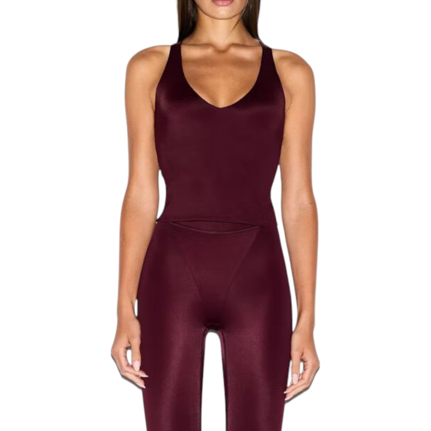 (WMNS) Nike x SKIMS Shine V-Neck Tank 'Currant' SLSLS8621W-CUR