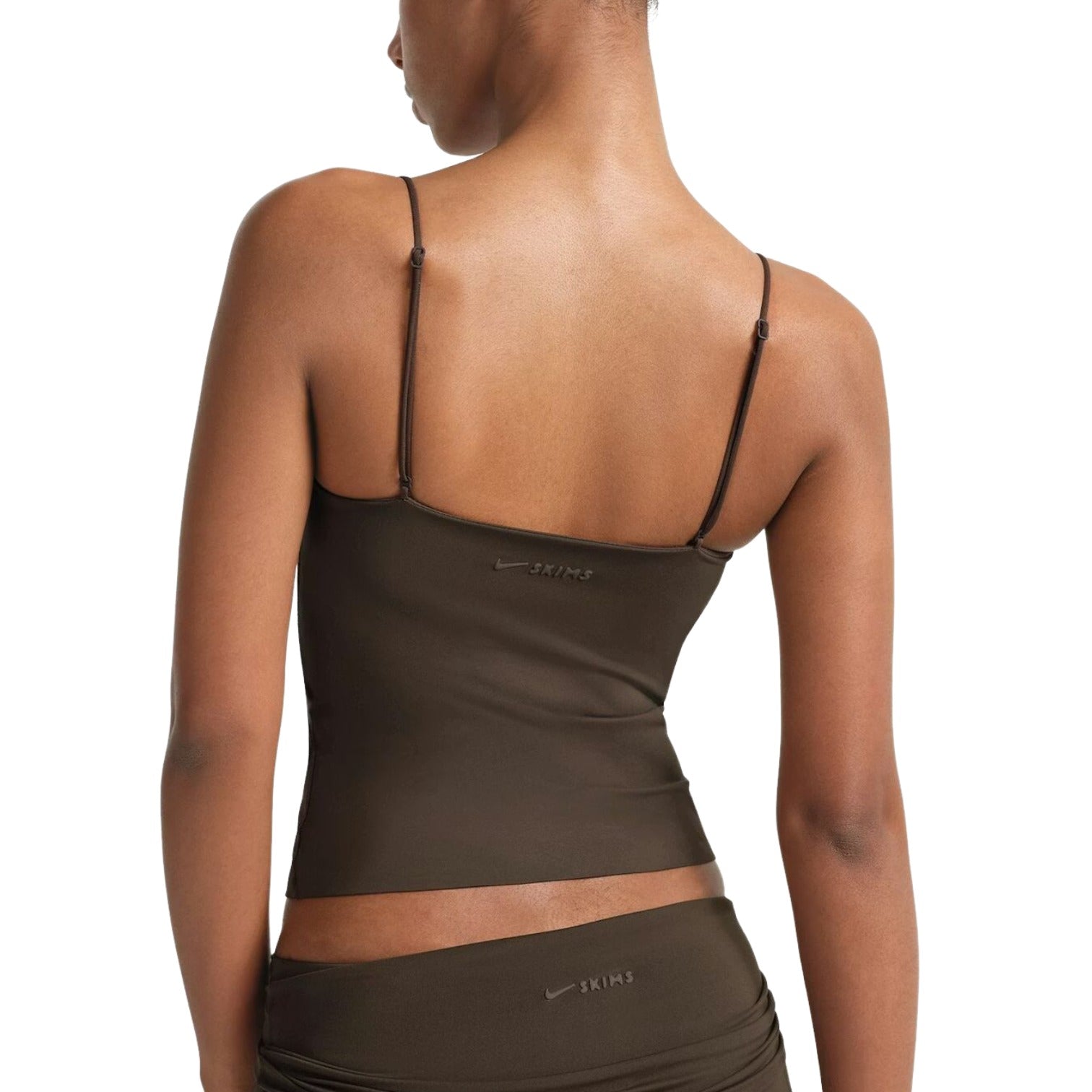 (WMNS) Nike x SKIMS Matte Shirred Front Tank 'Dark Sepia' SLSLS9691W-DSP