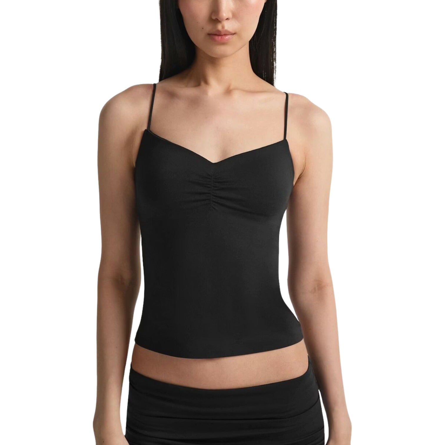 (WMNS) Nike x SKIMS Matte Shirred Front Tank 'Obsidian' SLSLS9691W-OBD