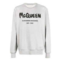 Alexander McQueen SS24 Graffiti Organic Cotton Sweatshirt 'Grey' 688713QTZ810902