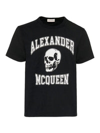 Alexander McQueen Men's Varsity T-Shirt in Black