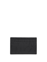 Alexander Mcqueen Graffiti Logo Card Holder in Black