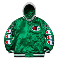 Supreme Champion Hooded Satin Varsity Jacket SP-FW18J55-GN