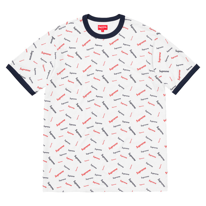 Supreme Scatter Ringer Tee SP-FW18KN17-WH