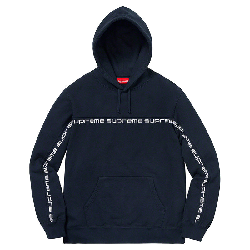 Supreme Text Stripe Hooded Sweatshirt SP-FW18SW43-NY