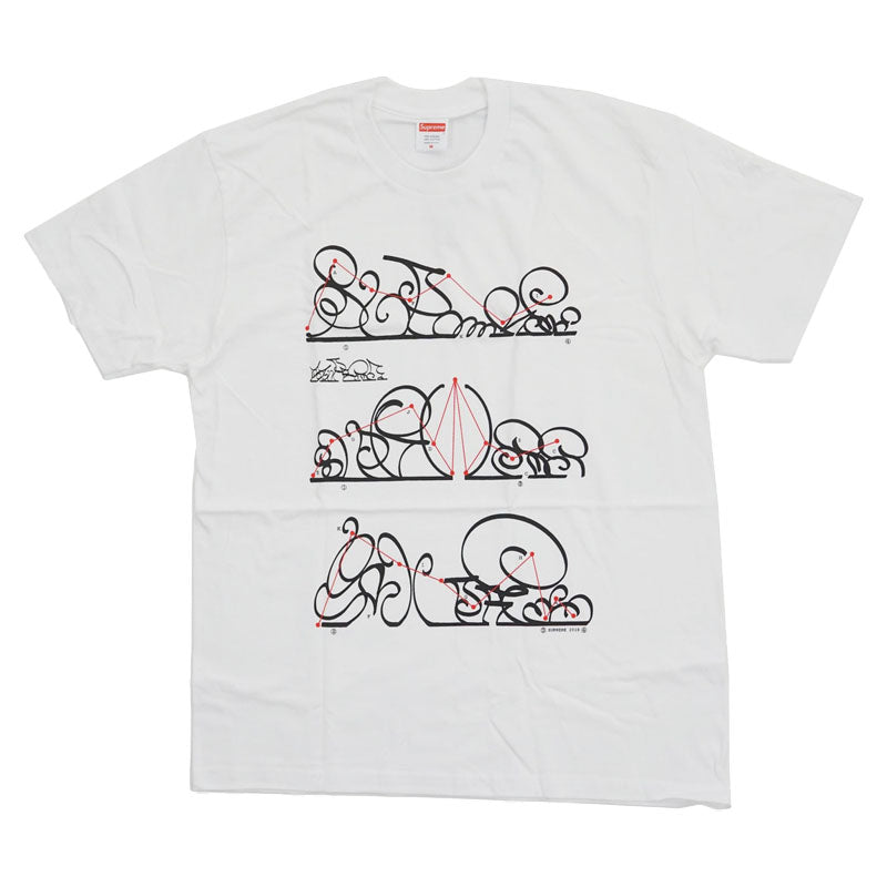 Supreme System Tee 'White Black Red' SP-FW18T36-WH