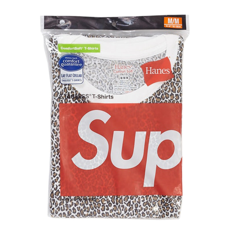 Supreme Hanes Leopard Tagless Tees (2 Pack) Leopard SP-SS19A9-LE