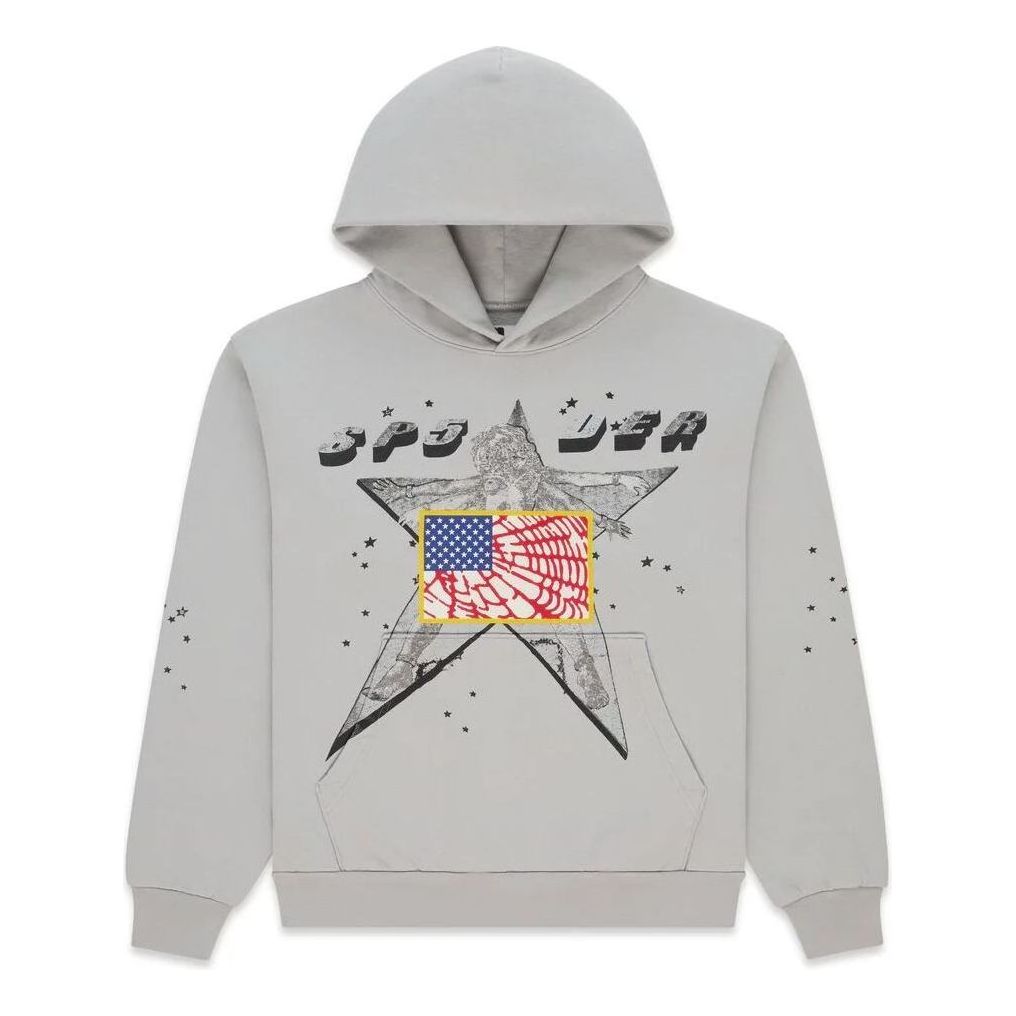 SP5DER Star Girl Hoodie 'Grey' ST011FW25SGR