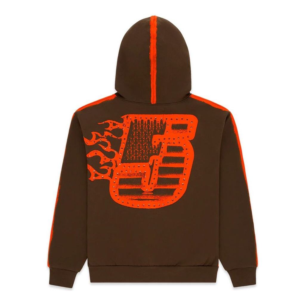 SP5DER Screaming Eagle Hoodie 'Brown' ST030FW25BRN