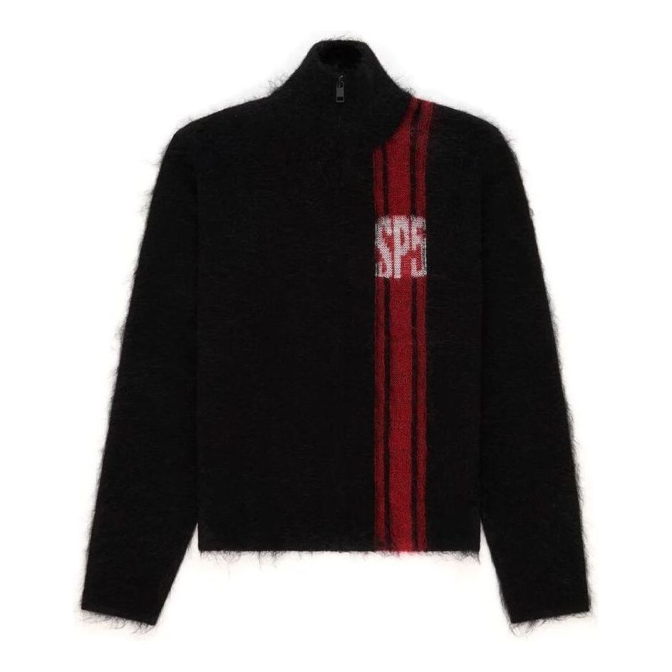 SP5DER Rally Knit Zip Sweater 'Black' SW001FW25BLK
