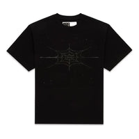 SP5DER Rhinestone Silk T-Shirt 'Black' TE040FW25BLK