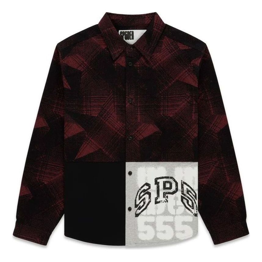 SP5DER Star Plaid Flannel 'Black' WT001FW25BLK