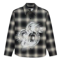 SP5DER Burnout Flannel 'Grey' WT002FW25GRY
