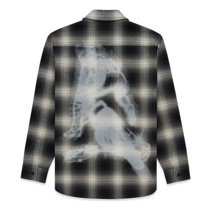 SP5DER Burnout Flannel 'Grey' WT002FW25GRY