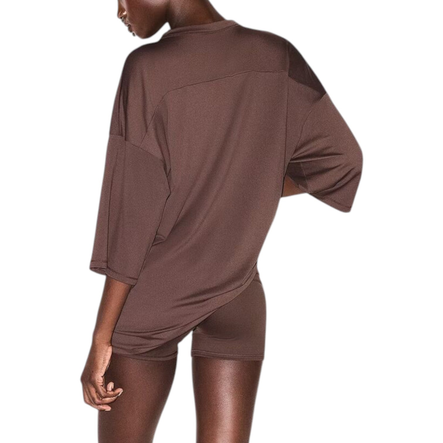 (WMNS) Nike x SKIMS Airy Oversized V-Neck T-Shirt 'Dark Sepia' SSSSL8629W-DSP