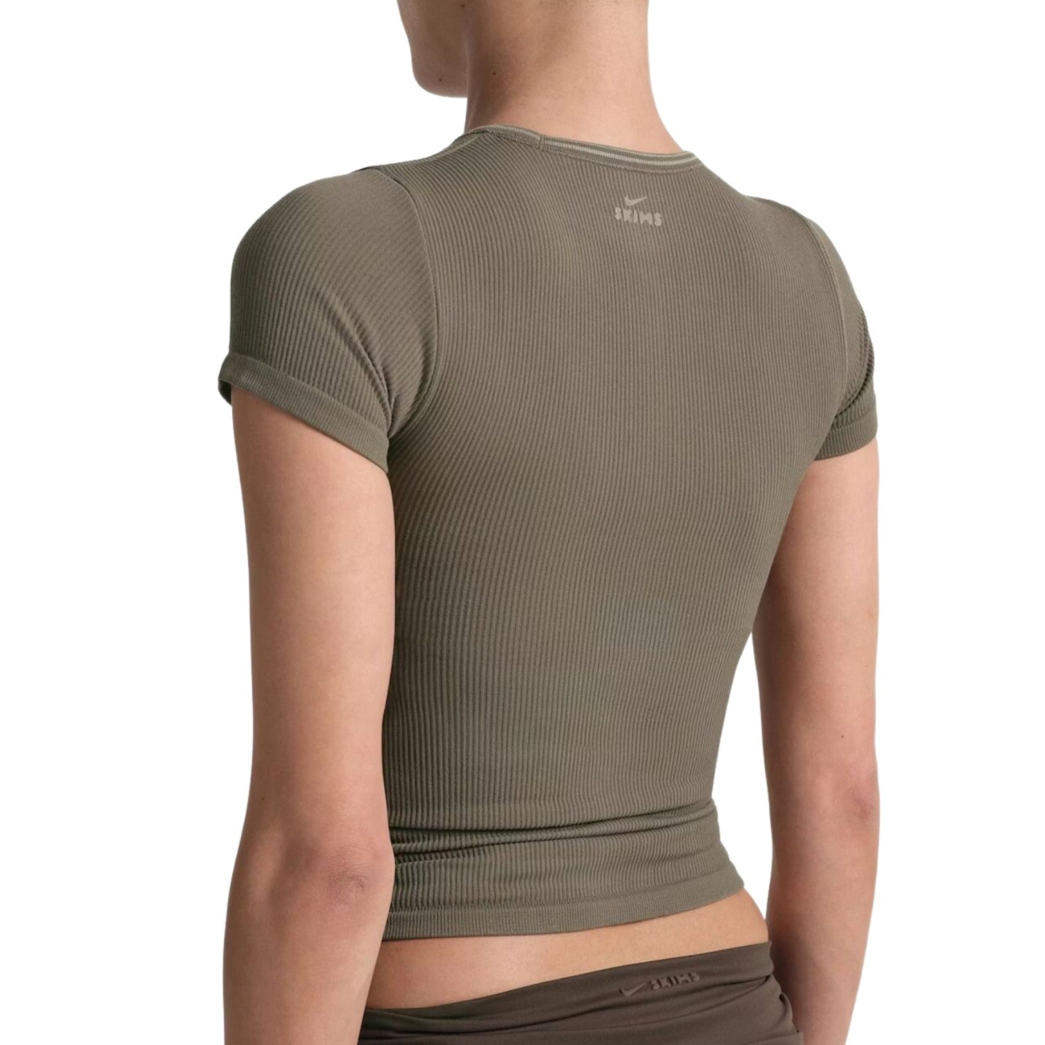 (WMNS) Nike x SKIMS Ribbed Seamless Baby T-Shirt 'Dusty Oakmoss' SSSSL9718W-DOD