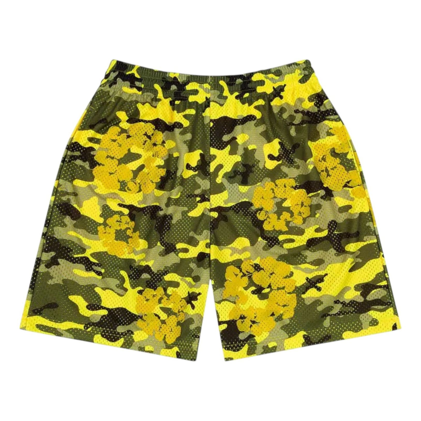 Denim Tears Camo Cotton Wreath Mesh Shorts 'Yellow' SS25BRA10631954