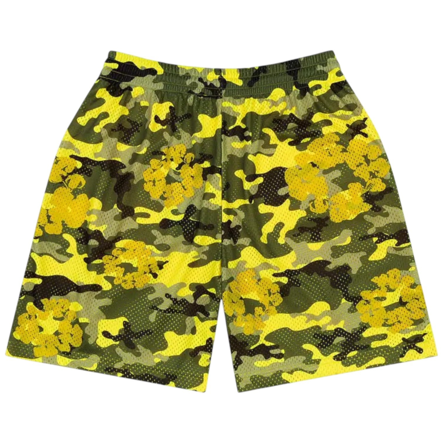 Denim Tears Camo Cotton Wreath Mesh Shorts 'Yellow' SS25BRA10631954