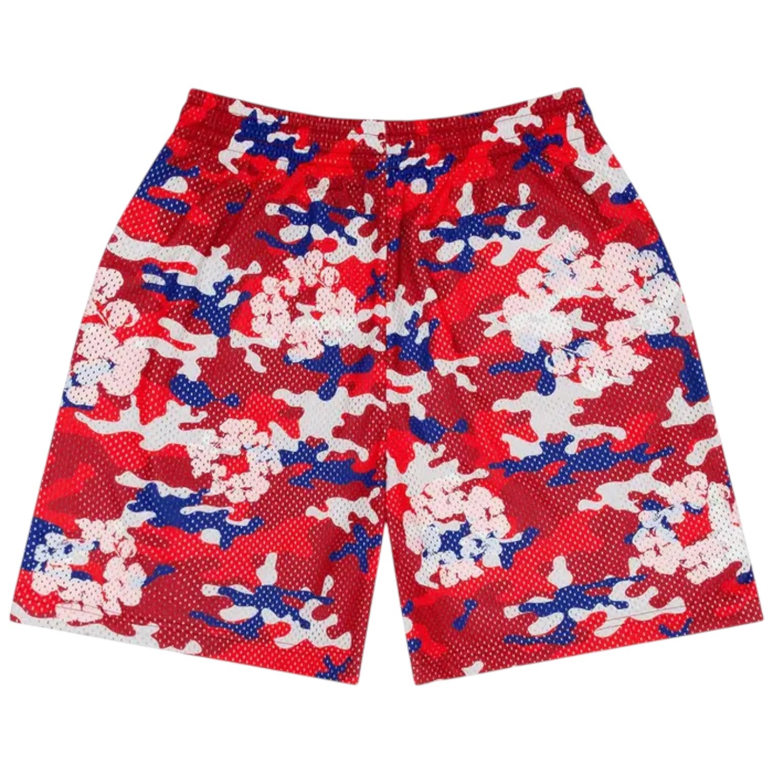 Denim Tears Camo Cotton Wreath Mesh Shorts 'Red' SS25BRA10631957