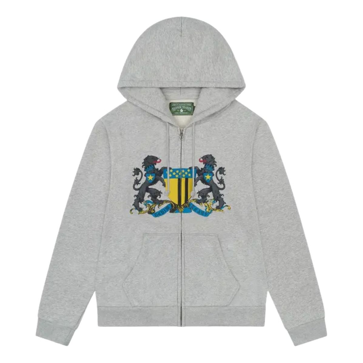Denim Tears Panther Crest Zip Up Hoodie 'Grey' SS25TCN0261997