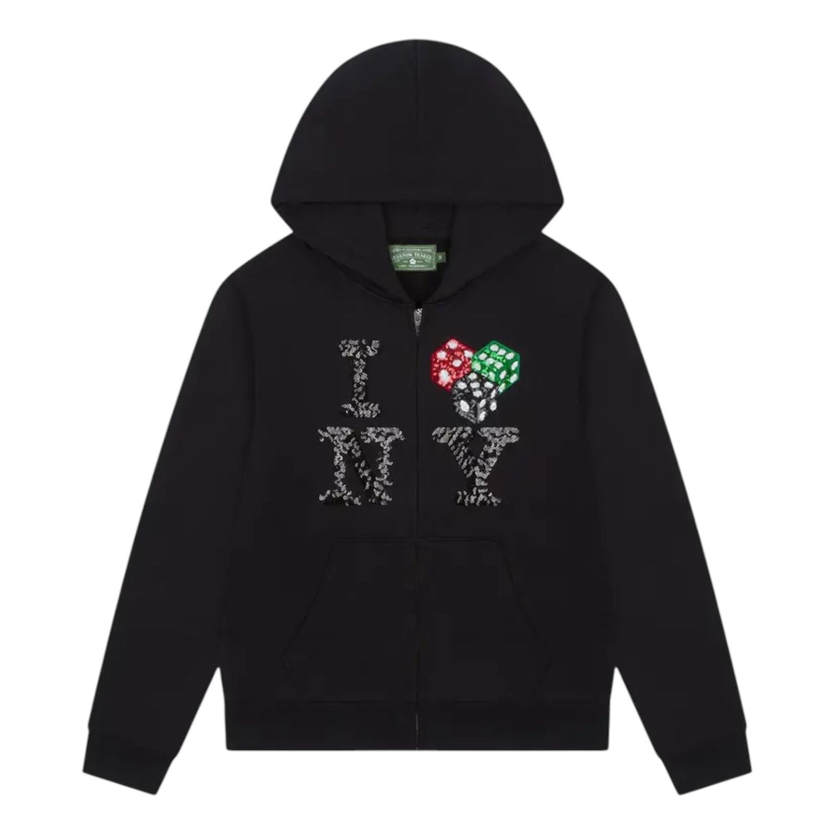 Denim Tears Cee-Lo NY Zip Hoodie 'Black' SS25TZH0011