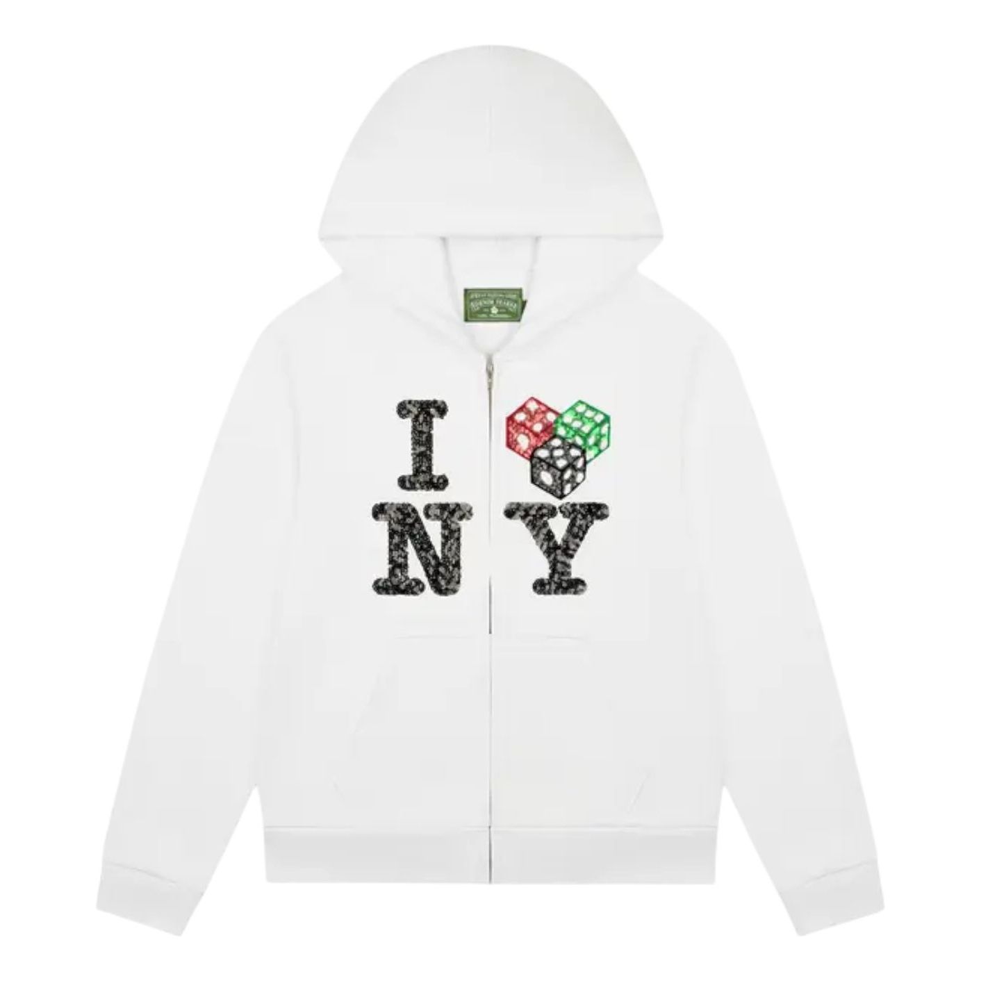 Denim Tears Cee-Lo NY Zip Hoodie 'White' SS25TZH0012