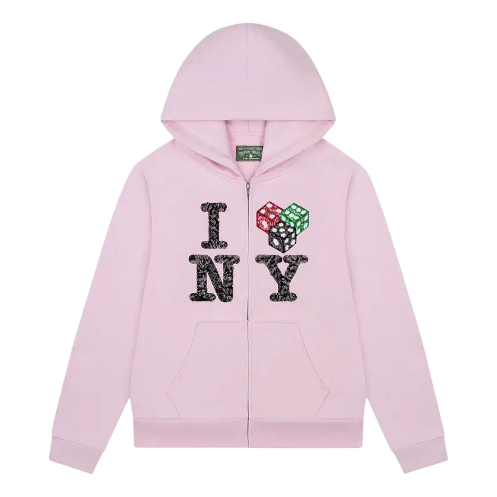 Denim Tears Cee-Lo NY Zip Hoodie 'Pink' SS25TZH0013