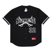 Supreme Swords Baseball Jersey 'Black' SUP-FW25-011-BLACK