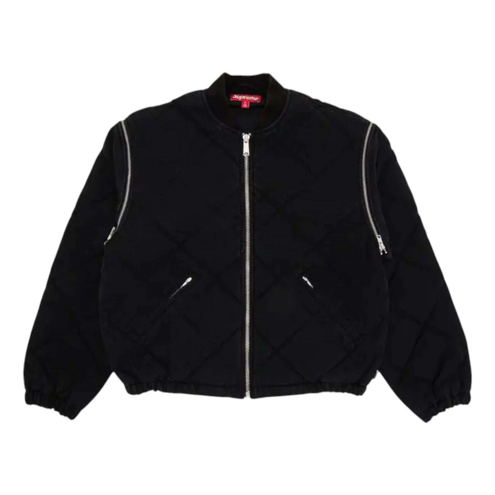 Supreme Zip-Off Sleeve Quilted Bomber Jacket 'Black' SUP-FW25-068-BLACK