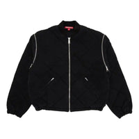 Supreme Zip-Off Sleeve Quilted Bomber Jacket 'Black' SUP-FW25-068-BLACK