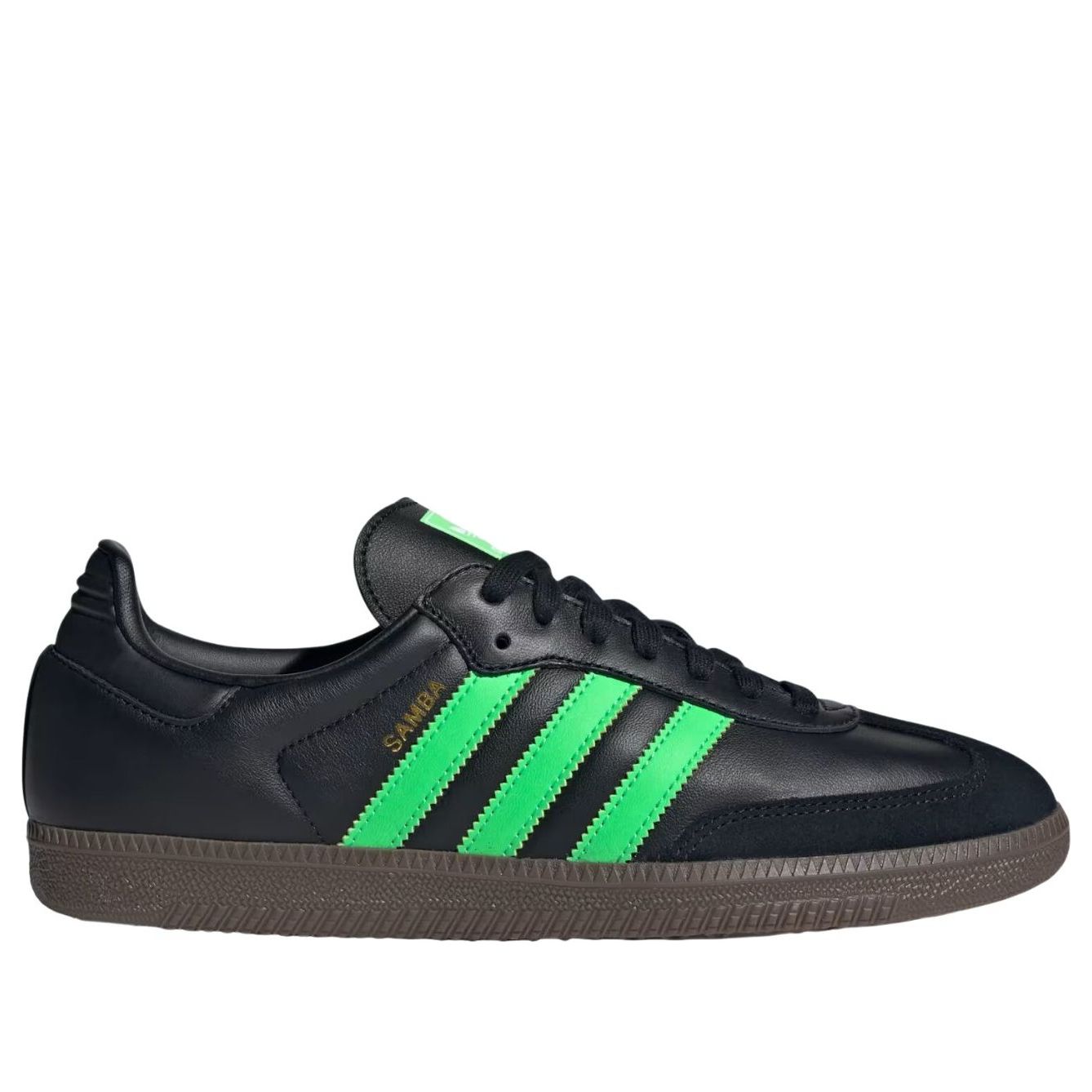 adidas Samba 'Core Black Screaming Green Gum' JR0911