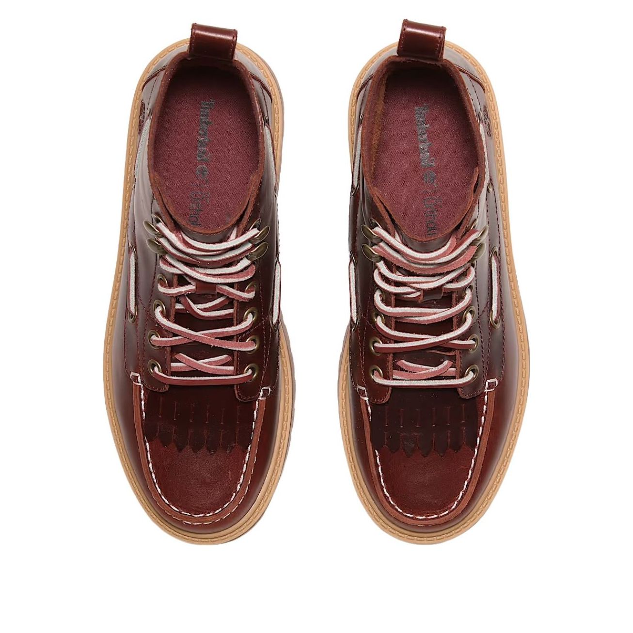 (WMNS) Timberland Stone Street Platform Kiltie Boot 'Root Beer Full Grain' TB0A27YZEIW1