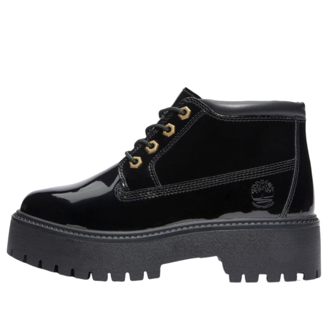 (WMNS) Timberland Stone Street Waterproof Platform Boot 'Black Patent Leather' TB0A2HA9EL61