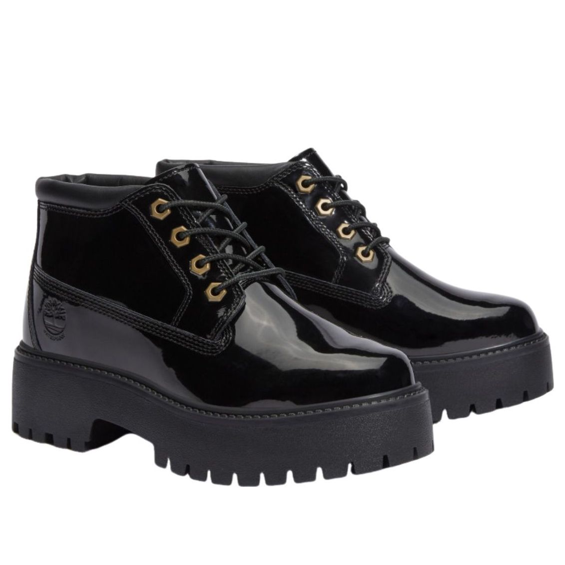 (WMNS) Timberland Stone Street Waterproof Platform Boot 'Black Patent Leather' TB0A2HA9EL61