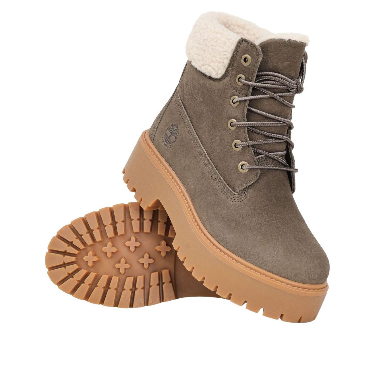 (WMNS) Timberland Stone Street Platform Boots 'Taupe' TB0A2PU6W011
