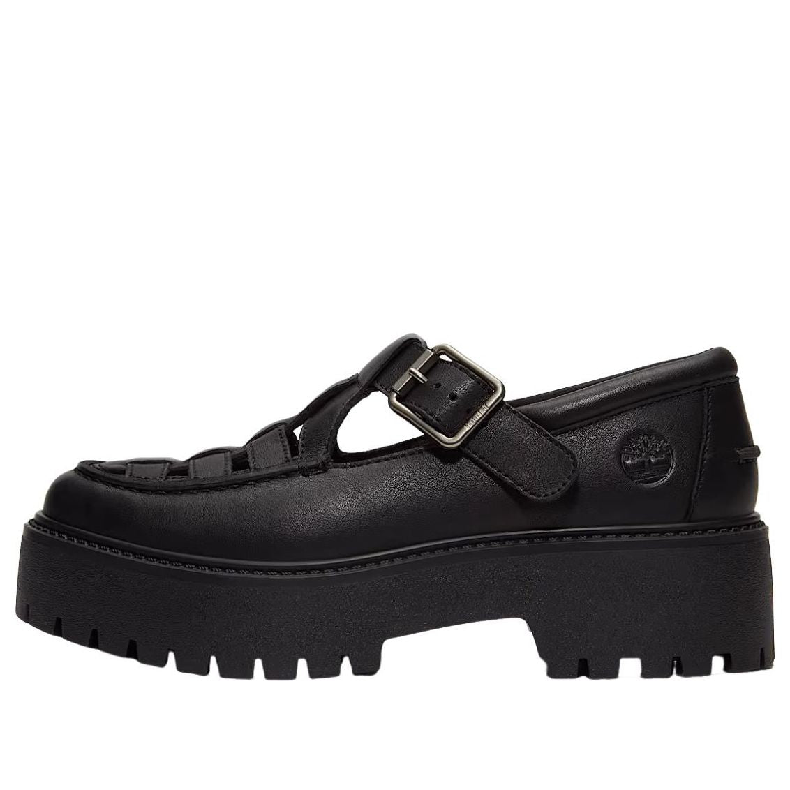 (WMNS) Timberland Stone Street Platform Buckle 'Black Full Grain' TB0A4188W021