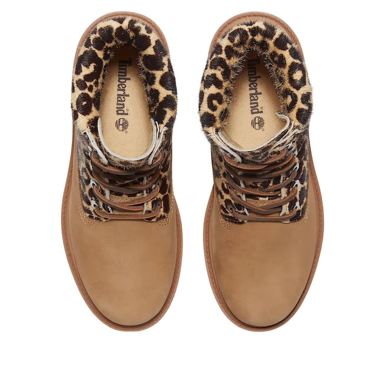 (WMNS) Timberland Premium 6 Inch Lace Up Boot 'Leopard Print Beige Nubuck' TB0A5M5NEN31