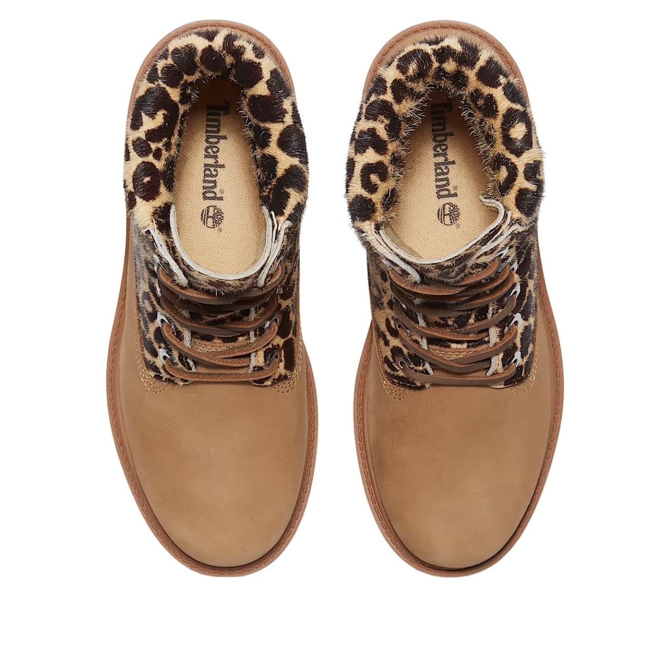 (WMNS) Timberland Premium 6 Inch Lace Up Boot 'Leopard Print Beige Nubuck' TB0A5M5NEN31