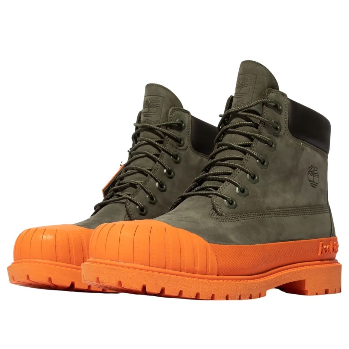 (WMNS) Timberland x Bee Line 6 Inch Boot Premium Rubber Toe WP 'Dark Green Orange' TB0A5PRXA58