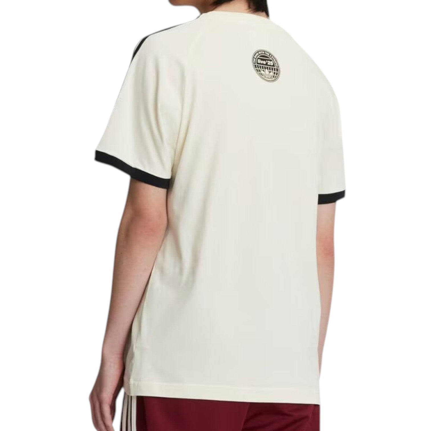 adidas x Oasis Tour 3-Stripes T-Shirt Asia Sizing 'Cream White' KT3446
