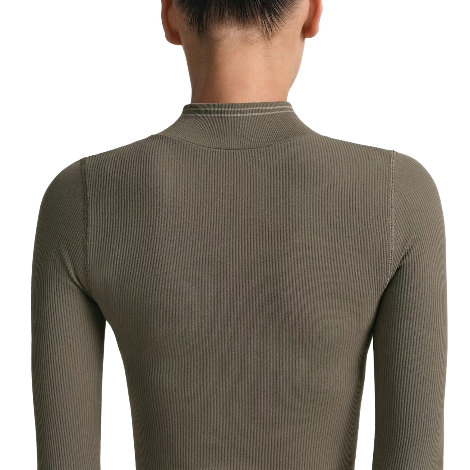 (WMNS) Nike x SKIMS Ribbed Seamless Zip Up Crop Jacket 'Dusty Oakmoss' TPLSL11145W-DOD